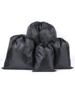 4-piece portable nylon waterproof travel storage bag with drawstring strap pocket, clothing storage bag