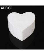 Four one heart shaped prosthesis foam baking sugar cake decoration practice mold