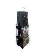 6 Pockets 3 Layers Foldable Hanging Bag Shelf Bag Purse Handbag Organizer(Black)