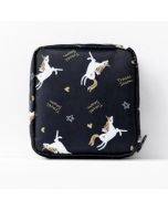 Girl Heart Aunt Towel Portable Large Capacity Storage Bag(Navy Brown)