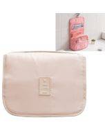 Travel Large-Capacity Storage Portable Portable Waterproof Cosmetic Wash Storage Bag, Size:24 × 20 × 9.5 cm(Beige)