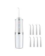 6886 Dental rinser, water flosser, portable household dental and oral cleaning scaler, bandwidth: 8 heads (white)