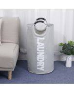 Portable Waterproof Hamper Dirty Clothes Large Collapsible Washing Laundry Basket Bag(Light Grey)