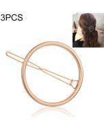 Three One Sell New Hair Clips Triangle Moon Hair Clip Jewelry Clover Round Hair Clip Women's Hair Clip Headwear