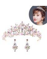 Pearl Bride Crown Handmade Headwear Bride Hair Hoops Crystal Wedding Dress Crown Wedding Hair Accessories