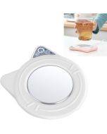 The Heating Coaster Cartoon Style Constant Temperature 55 Degrees Celsius Heating Coaster, CN Plug(White)