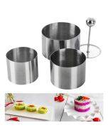 Stainless steel Rice and vegetable roll mold Hotel chef cold Italian dish round molding mold set Kitchen baking cake tools