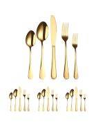 20 in 1 Stainless Steel Cutlery Steak Cutlery Set, Specification: Golden
