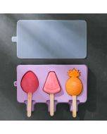 Homemade Children Cute Silicone Cartoon Popsicle Ice Cream Mould, Style:Large Fruit