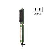 Curling And Straightening Dual-Purpose Negative Ion Automatic Constant Temperature Hair Straightening Comb, Specification:US Plug(Avocado Color)