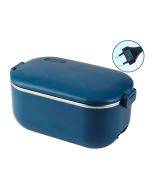 48W 1L 304 Stainless Steel Heating Lunch Box Can Be Plugged In EU Plug(Blue)