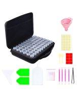 Multifunctional Portable Diamond Painting Tool Set Storage Bag, Style: 60 Grid (Black)