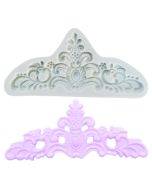 Retro Embossed Fondant Chocolate Cake Silicone Mold(Grey)