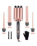 5-in-1 tube replacement LED display tourmaline ceramic curler