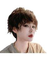 Women's tinfoil perm natural fluffy full head wig