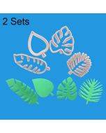 2 sets of 4-in-1 tropical leaf flipping sugar cake molds and biscuit molds for sale