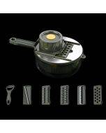 6 In 1 Hand-guard Vegetable Cutter with Water Filter and Storage Function(Green)