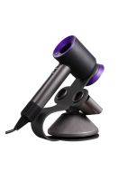 No-punch standing hair dryer holder for Dyson 002 black
