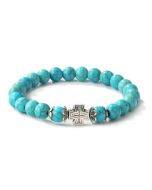 S2203-12 Cross Women's Beaded Bracelet Turquoise Ethnic Style Bracelet