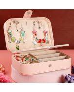 132 pieces/set for children's DIY making beaded bracelets, double-layer jewelry box set