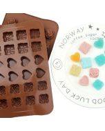 2 silicone chocolate molds for sale, jelly Christmas candy cake molds