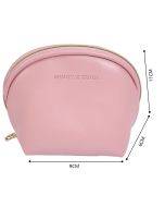 PU leather waterproof portable cosmetic bag multifunctional mini coin purse (grey)