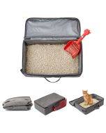 Foldable Oxford cloth outdoor portable cat litter basin pet bag