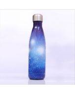 Starry Sky Pattern Thermal Cup Vacuum Flask Heat Water Bottle Portable Stainless Steel Sports Kettle, Capacity:500ml
