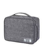 Digital Cable Bag Men Portable Travel Gadgets Pouch Power Cord Charger Headset Organizer(Gray)