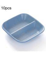 10pcs Kitchen Accessories 2 In 1 Seasoning Sauce Dishes Wheat Straw Salad Saucer Bowl(Blue)