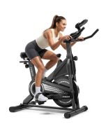 FORMILL DC001A Magnetic Exercise Bike for Home, Ultra-Quiet Belt Drive, LCD Monitor, Heavy Flywheel, Stable Steel Frame, Indoor Cycling Stationary Bike