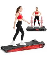 Akluer S49AD 3 in 1 Folding Treadmill with Brushless Motor 4 MPH Walking Speed 300 LB Capacity 8 Modes Remote Control and LED Display for Home Office