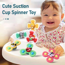TureClos 3pcs Spinner Toys with Suction Cup Spinner Toy Ability