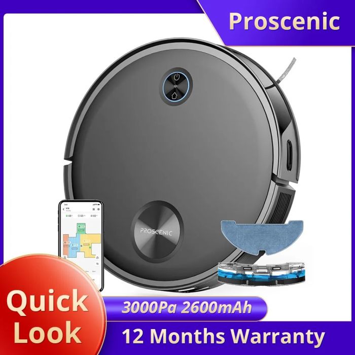 Proscenic V10 3-in-1 Robot Vacuum: Vacuum, Sweep, Mop All-in-one