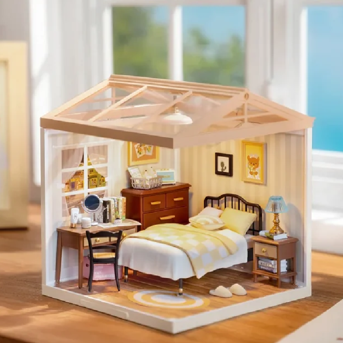 Robotime Rolife Building Block Kits 3D Puzzle Toy Super Store Sweet Dream Bedroom Plastic DIY Miniature House Kit