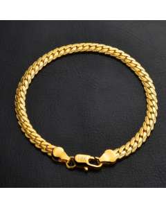 Fashion jewelry simple 18k gold side bracelet