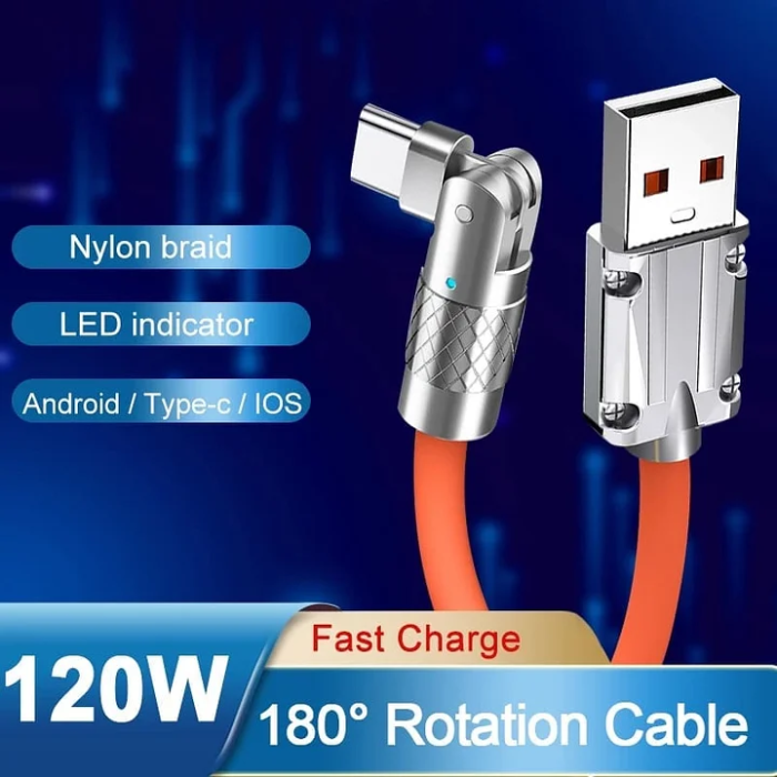 Bestselling 180 Rotating Cable for Super Fast Charging