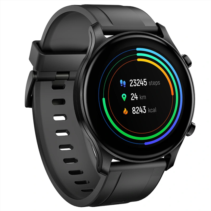 [Free shipping]Haylou RS3 LS04 1.2 inch 390*390px AMOLED HD Display GPS Positioning 24-Hour Health Tracker Heart Rate Monitoring SpO2 Blood Oxygen Measurement Customized Watch Face 14 Sports Modes 5ATM Waterproof Smart Watch - Black【No Vat】