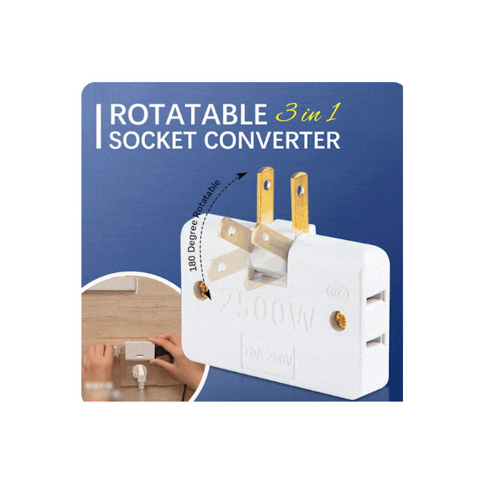 Top-selling 180 Rotatable Socket Converter with Triple Extension Plug