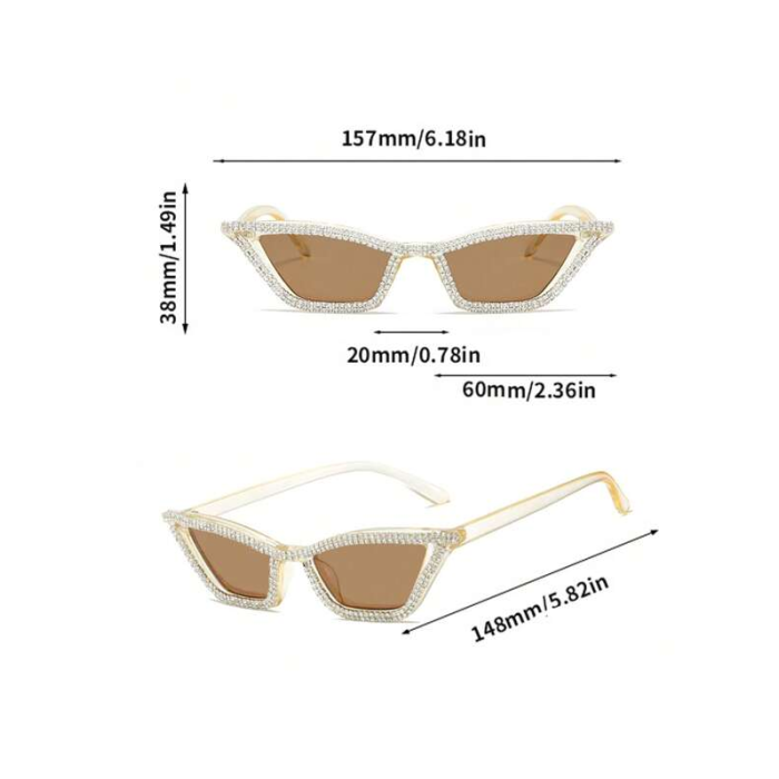 Stylish Summer Sunglasses: Women's Rhinestone Cat Eye Shades