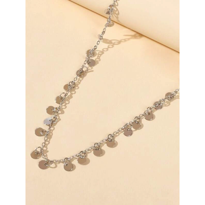 Shimmering Rhinestone Necklace with Delicate Charm