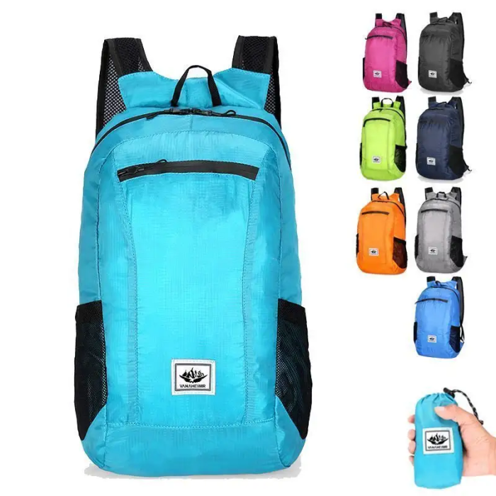 outdoor sports backpack splash-proof simple portable folding bag comfortable lightweight skin bag