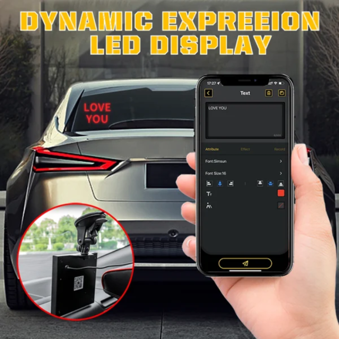 Auto Rear Window Mobile Phone Control DIY Expression Screen Board