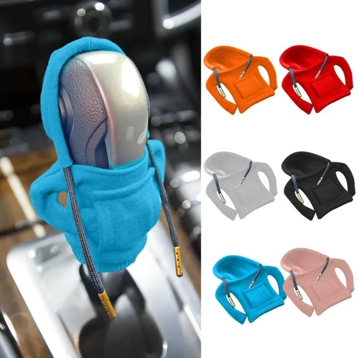 Car Gear Shift Knob Cover Gear Handle Knob Hoodie Cover Manual Or Automatic Universal Car Shift Lever Interior Decor Accessories