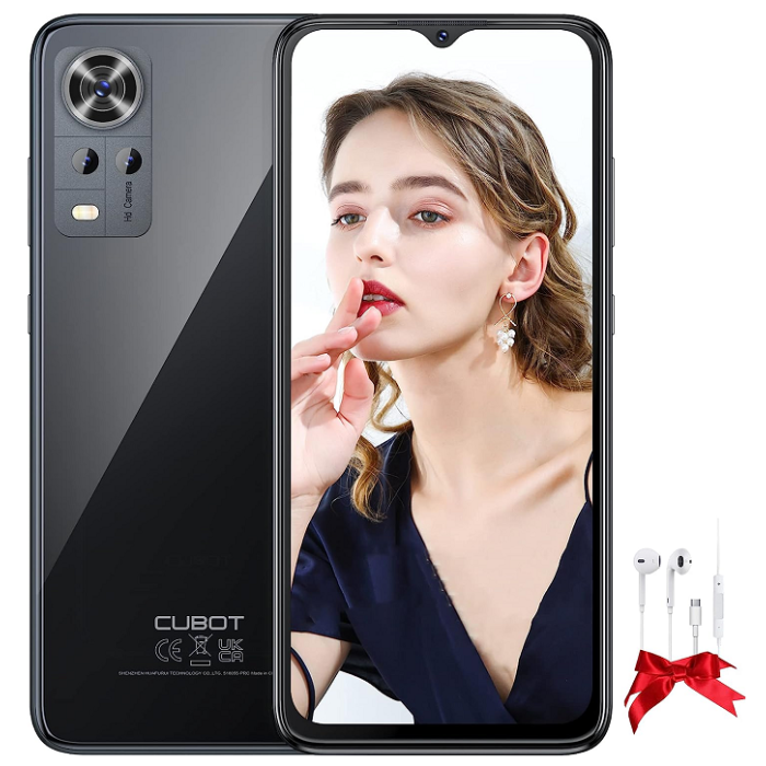 CUBOT Note 30 (2023) Smartphone Without Contract, Android 12 Mobile Phone, 8GB + 64GB/256GB Expandable, 20MP Camera, 6.52" Display with 4000mAh, Octa-Core, 4G Dual SIM, Face ID 