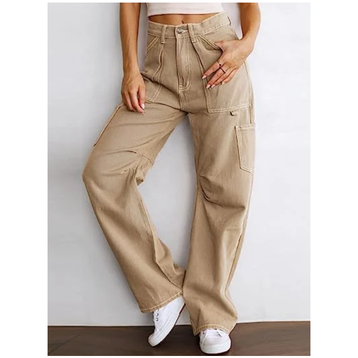 Baggy Low Rise Cargo Jeans