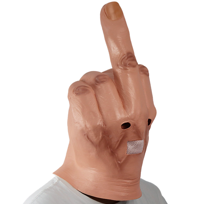 [Halloween Sale]Explosive Despicable Middle Finger Mask Halloween Spoof Masks