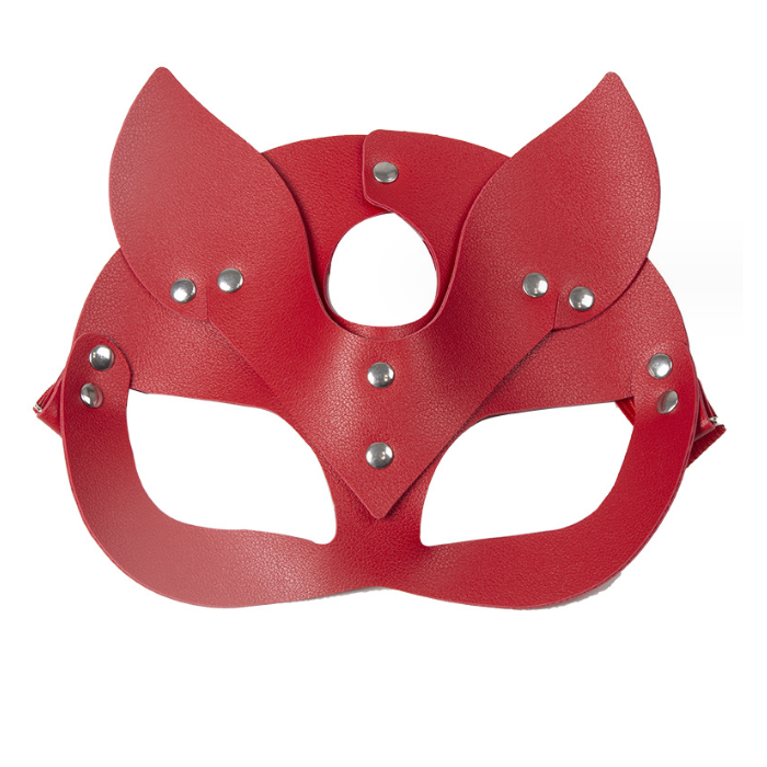 [Halloween Sale]PU Leather Fox Mask Nightclub Party Masquerade Men and Women Mask Eye Mask Erotica