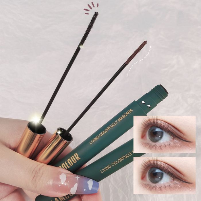 2 Pcs Magic Color Mascara Eyelash Extension Thick Curling No Blooming Waterproof Lengthening Long Lasting Eyelash Makeup Tool
