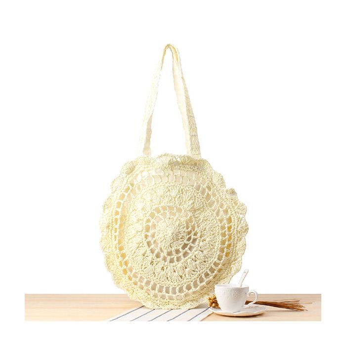 Straw Hollow Out Round Bag Shoulder Bag For Women
